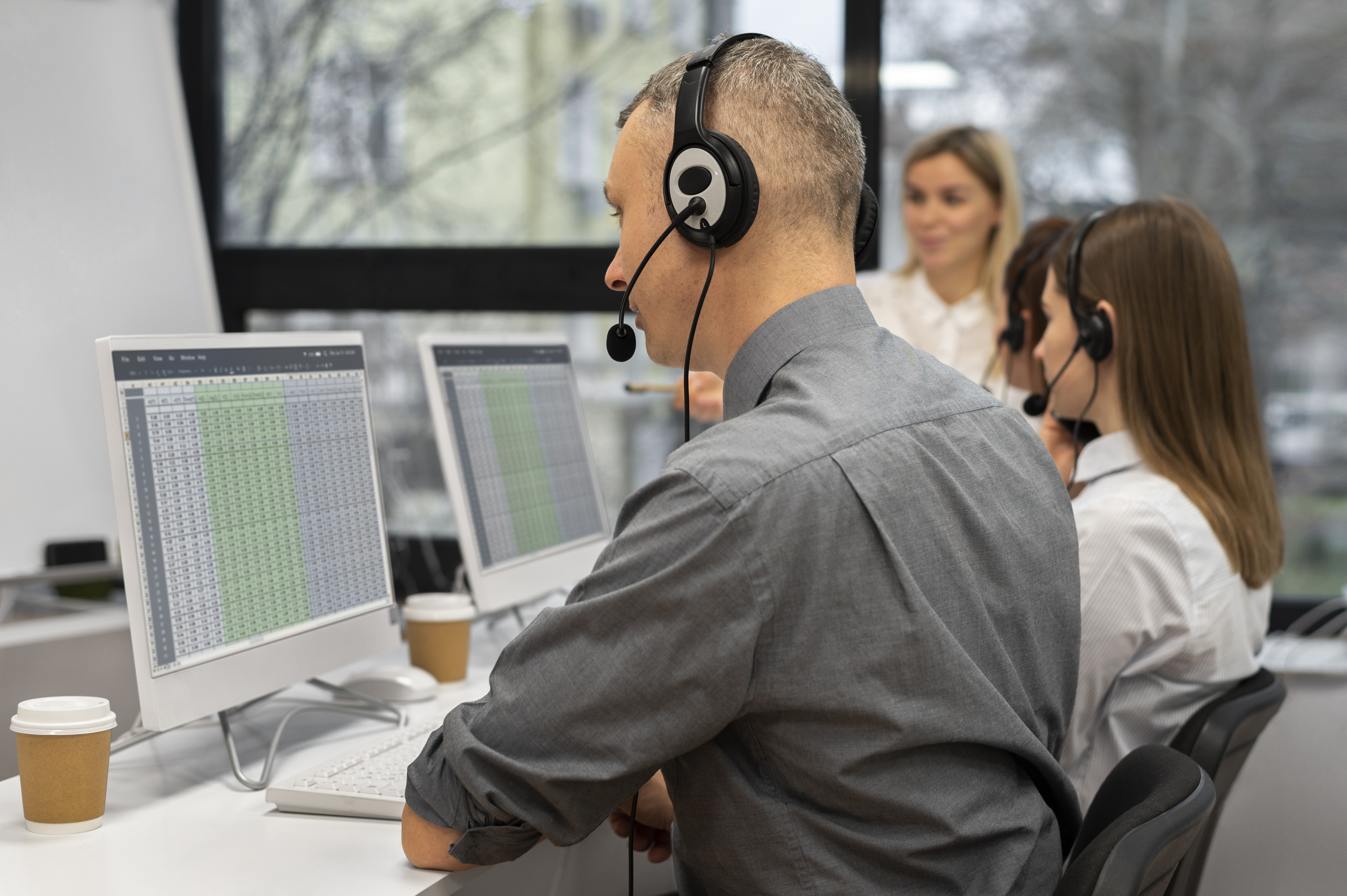Call center operando con VoIP